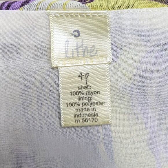 Anthropologie LITHE Floral Ruffle Halter Midi Dress 4P - Picture 5 of 9